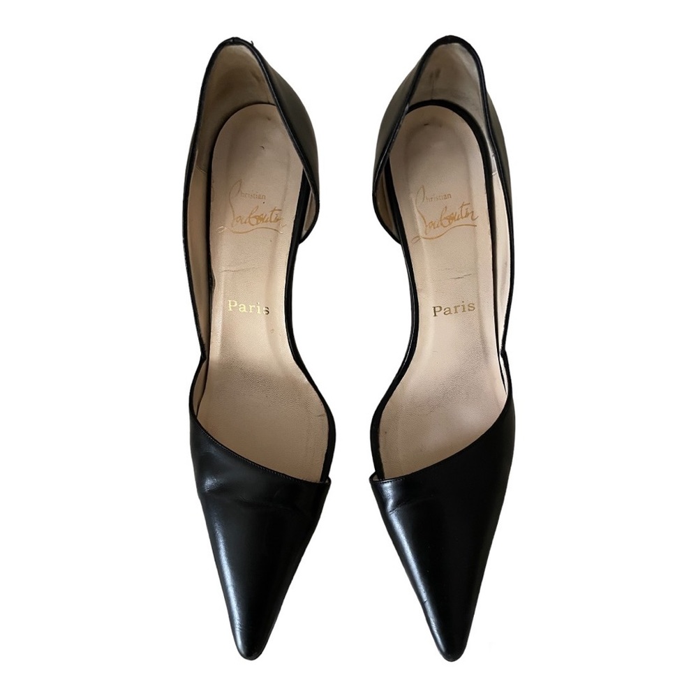 Christian Louboutin Helmut leather semi d’orsay pumps